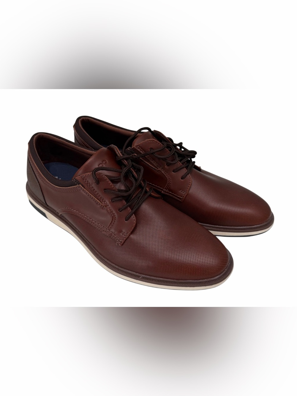 Aldo Men's‎ Brown Faux Leather Lace Up Shoes  Round Toe size 11 NWOB